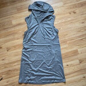 Gray Sleeveless Hoodie Dress - size M